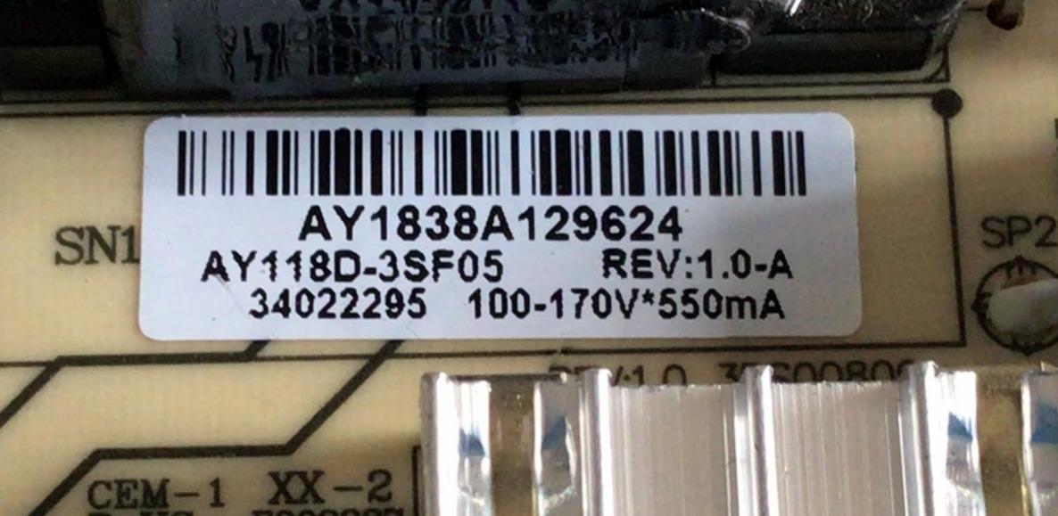 KIT DE TARJETAS PARA TV ELEMENT / NUMERO DE PARTE MAIN 34022547 / 35022747 / E168066 / T-CON RUNTK0018ZC / CEC_PCB5460002A / PCB5460002A / FUENTE AY118D-3SF05 / 3BS00809 / 34021486 / 34022295 / PANEL LC546PU2L02 / MODELO E4SW5518 - Imagen 3